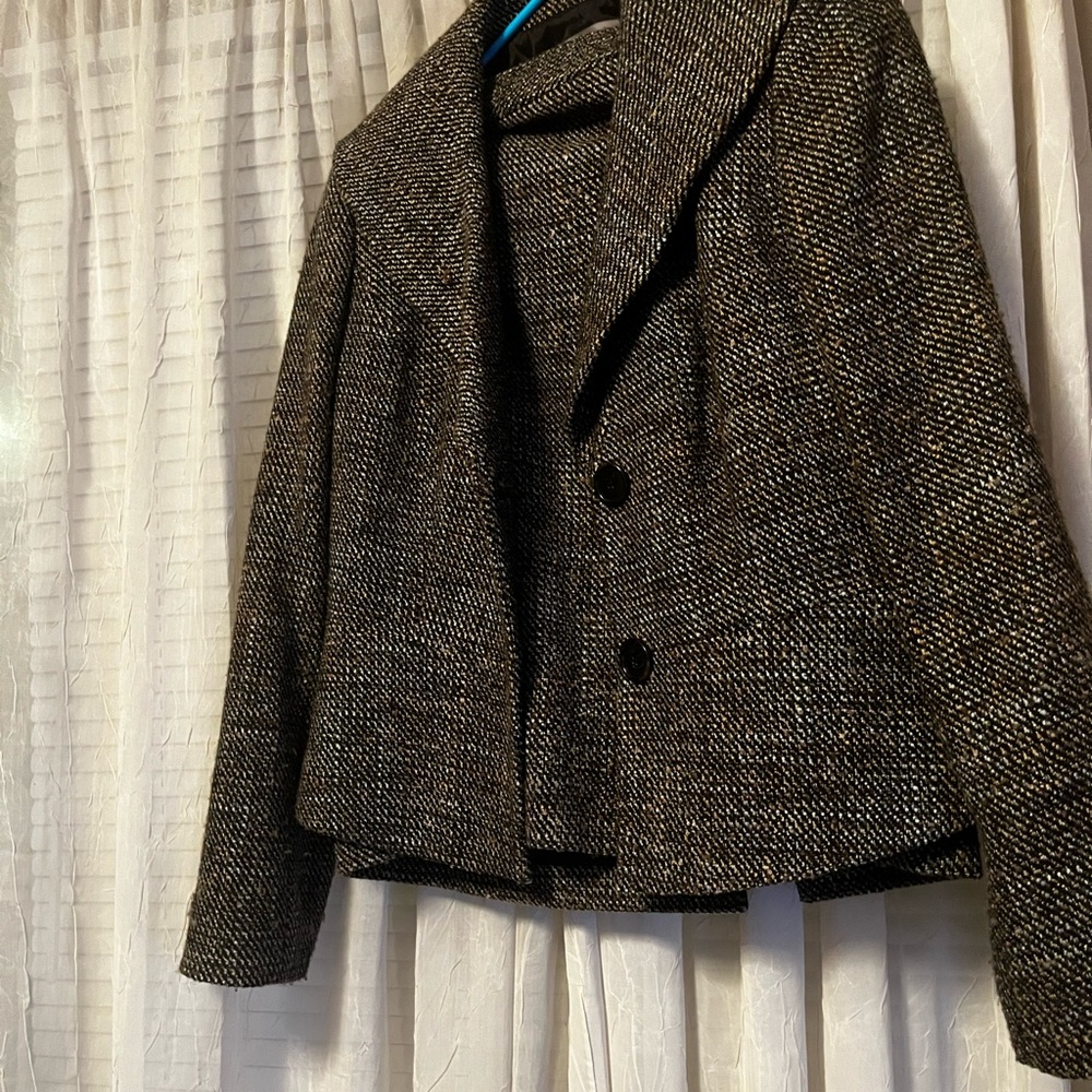 Ann Taylor suit: Brown and Blue
